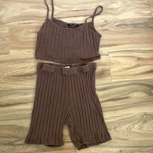 Small brown athletic/lounge set